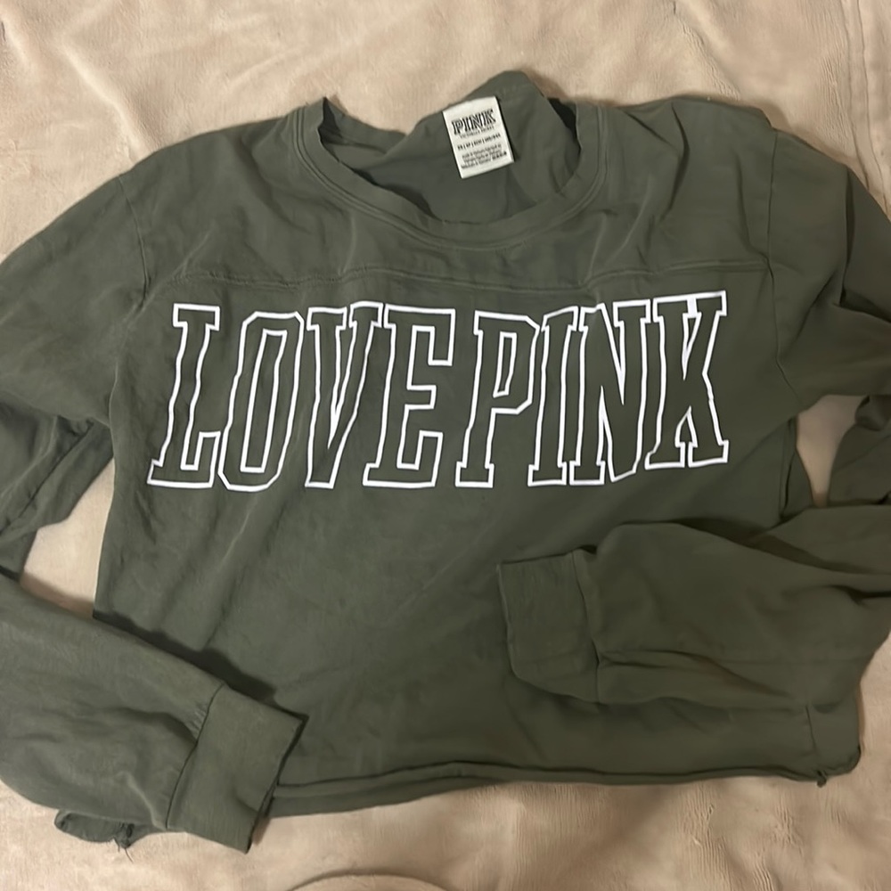 like new pink long sleeve halter , xs